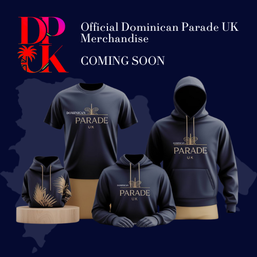 Official Dominican Parade UK merchandise coming soon artwork